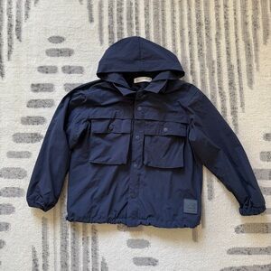 Zara Windbreaker Navy Blue Jacket